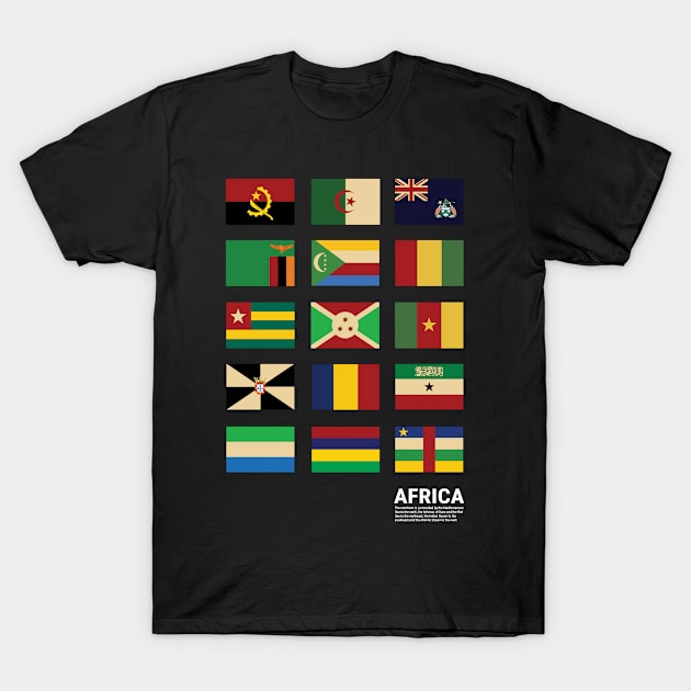 Africa Country Flags Set T-Shirt by KewaleeTee